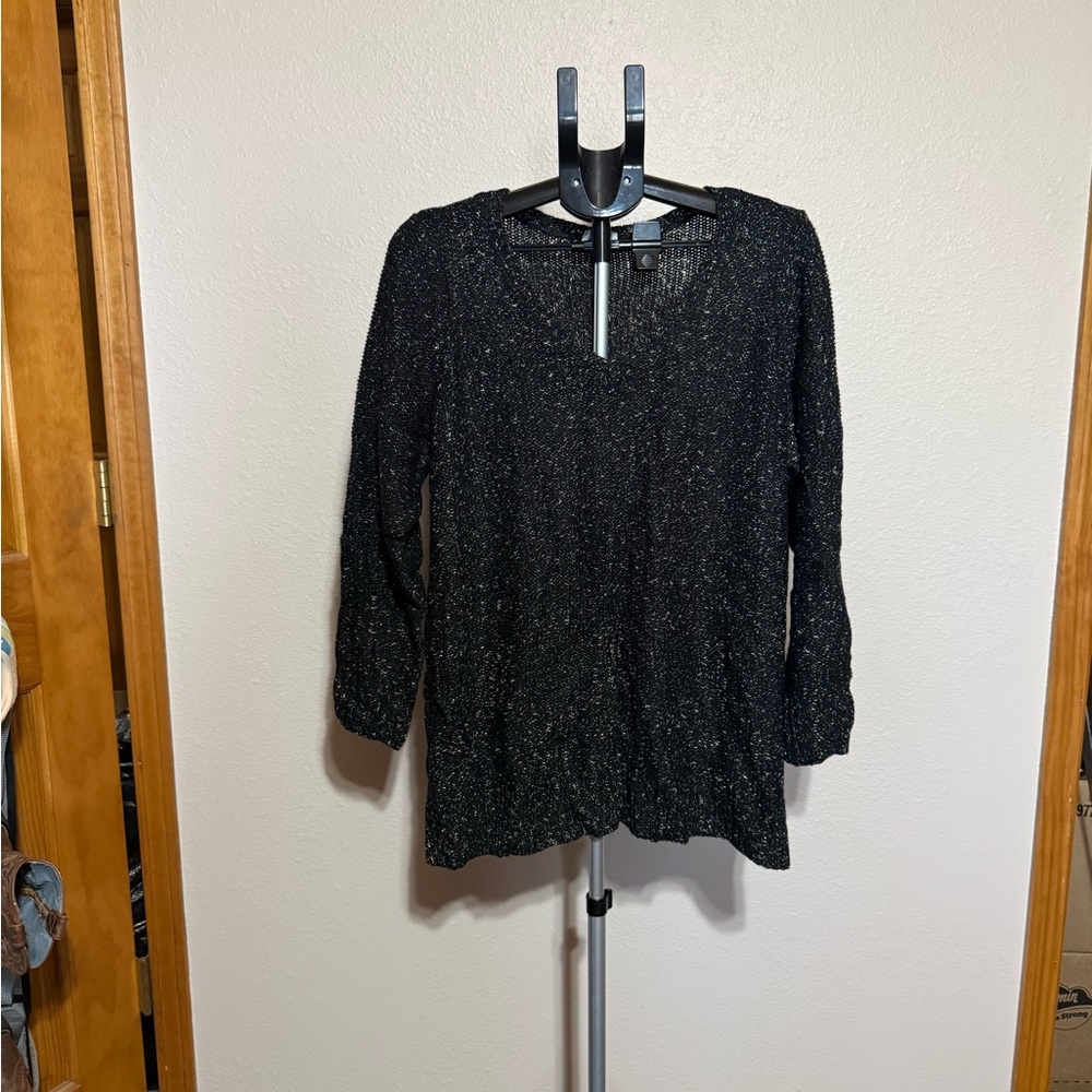 Avenue Black Sparkle Women's Blouse‎